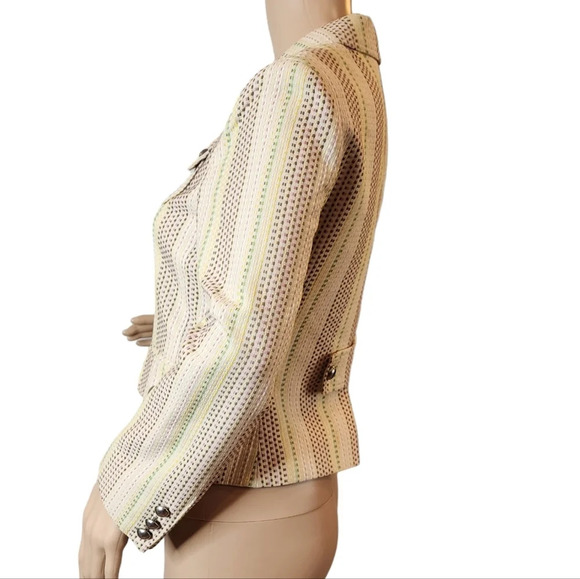 BCBGMAXAZRIA multi-colored stripe blazer. Women's size small. - Picture 9 of 16